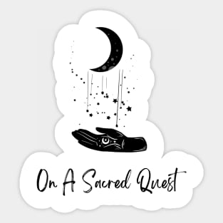 On a sacred quest Sticker